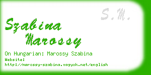 szabina marossy business card